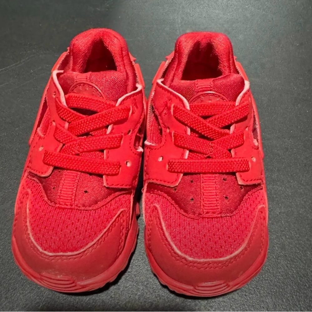 Nike Haurache Run TD “Triple Red” Shoes Size 4c